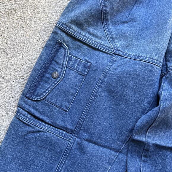 Deadstock 90s Dockers Jeans Mens 29x30 Pleated Denim Levis Cargo Tapered Vintage - Picture 4 of 12